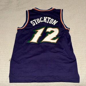 adidas Purple Stockton #12 Basketball Jersey
